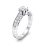 Beaded Pave Crystal Engagement Ring (0.46 CTW) Perspective View