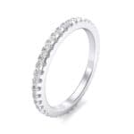 Thin French Pave Crystal Eternity Ring (0.42 CTW) Perspective View
