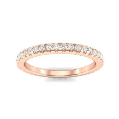 Thin French Pave Diamond Eternity Ring (0.42 CTW) Top Dynamic View