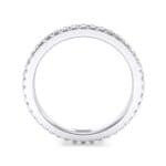 Thin French Pave Crystal Eternity Ring (0.42 CTW) Side View