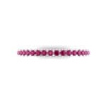 Thin French Pave Ruby Eternity Ring (0.63 CTW) Top Flat View