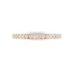 Thin French Pave Diamond Eternity Ring (0.42 CTW) Top Flat View
