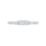 Thin French Pave Crystal Eternity Ring (0.42 CTW) Top Flat View