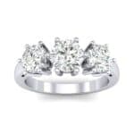 Square Basket Trilogy Diamond Engagement Ring (1.56 CTW) Top Dynamic View