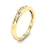 Princess-Cut Trio and Pave Diamond Ring (0.31 CTW) Perspective View