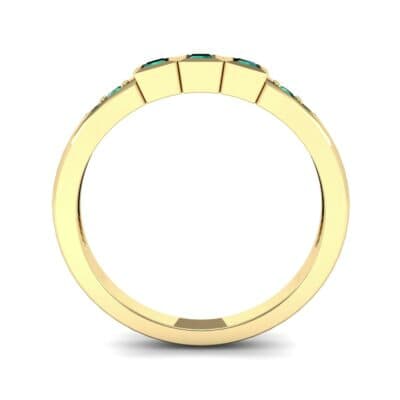 Princess-Cut Trio and Pave Emerald Ring (0.31 CTW) Side View