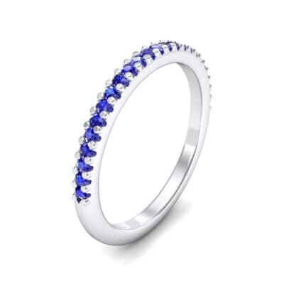 Twinkle Fishtail Pave Blue Sapphire Ring (0.17 CTW) Perspective View