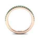 Twinkle Fishtail Pave Emerald Ring (0.17 CTW) Side View
