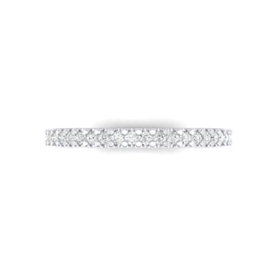 Twinkle Fishtail Pave Diamond Ring (0.17 CTW) Top Flat View