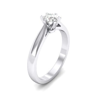 Cathedral Tulip Six-Prong Solitaire Crystal Engagement Ring (0.45 CTW) Perspective View