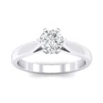 Cathedral Tulip Six-Prong Solitaire Diamond Engagement Ring (0.45 CTW) Top Dynamic View