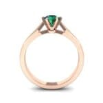 Cathedral Tulip Six-Prong Solitaire Emerald Engagement Ring (0.7 CTW) Side View