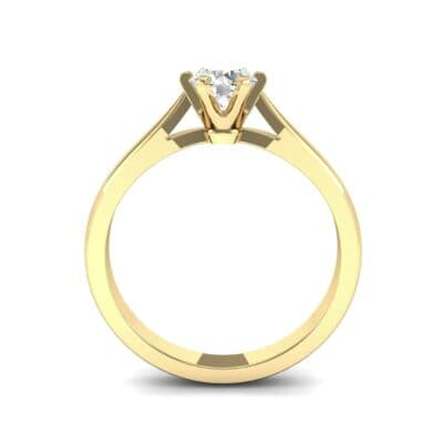 Cathedral Tulip Six-Prong Solitaire Diamond Engagement Ring (0.45 CTW) Side View