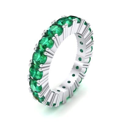 Aria Tapered Emerald Eternity Ring (2.2 CTW) Perspective View