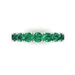 Aria Tapered Emerald Eternity Ring (2.2 CTW) Top Flat View