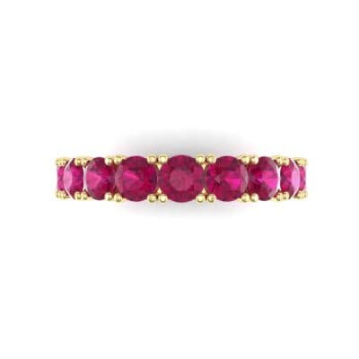 Aria Tapered Ruby Eternity Ring (2.2 CTW) Top Flat View