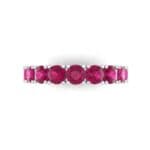 Aria Tapered Ruby Eternity Ring (2.2 CTW) Top Flat View