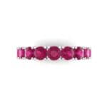 Aria Tapered Ruby Eternity Ring (2.2 CTW) Top Flat View