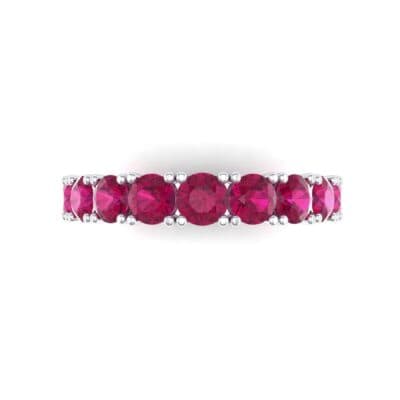 Aria Tapered Ruby Eternity Ring (2.2 CTW) Top Flat View
