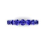 Aria Tapered Blue Sapphire Eternity Ring (2.2 CTW) Top Flat View