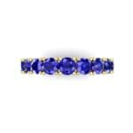 Aria Tapered Blue Sapphire Eternity Ring (2.2 CTW) Top Flat View