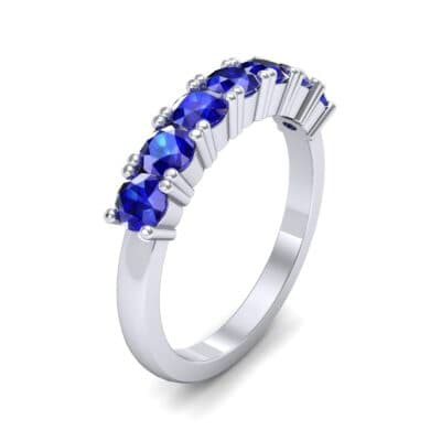 Luxe Seven-Stone Blue Sapphire Ring (0.77 CTW) Perspective View