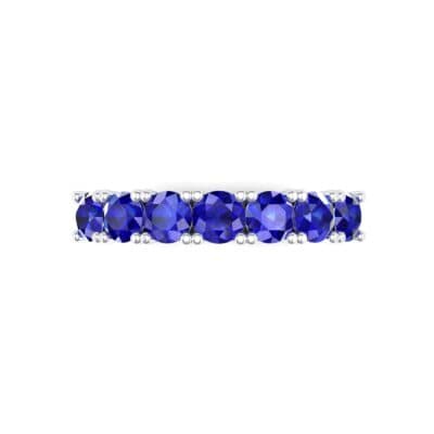 Luxe Seven-Stone Blue Sapphire Ring (0.77 CTW) Top Flat View