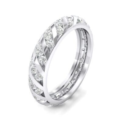 Diagonal Channel-Set Crystal Eternity Ring (1.26 CTW) Perspective View