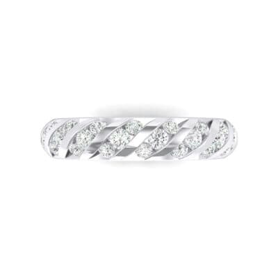 Diagonal Channel-Set Crystal Eternity Ring (1.26 CTW) Top Flat View