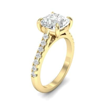 Scalloped Pave Diamond Ring (0.32 CTW) Perspective View