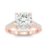 Scalloped Pave Diamond Ring (0.32 CTW) Top Dynamic View
