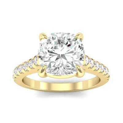 Scalloped Pave Diamond Ring (0.32 CTW) Top Dynamic View