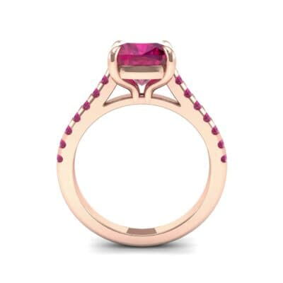 Scalloped Pave Ruby Ring (0.32 CTW) Side View