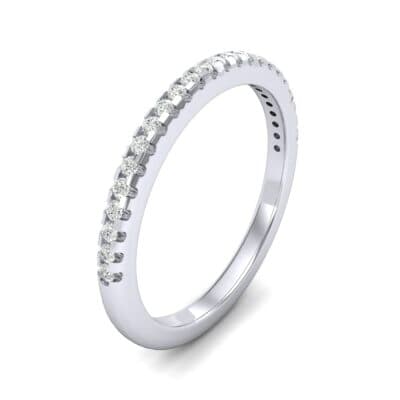 Petite Scalloped Pave Diamond Ring (0.17 CTW) Perspective View
