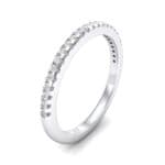 Petite Scalloped Pave Crystal Ring (0.17 CTW) Perspective View