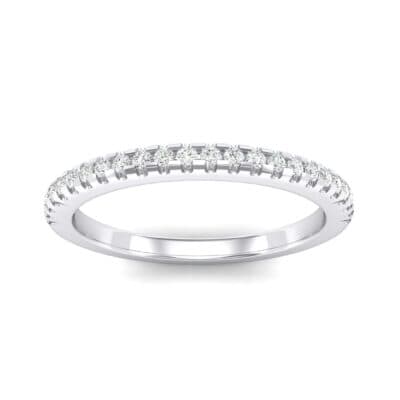 Petite Scalloped Pave Crystal Ring (0.17 CTW) Top Dynamic View