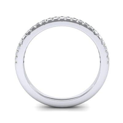 Petite Scalloped Pave Diamond Ring (0.17 CTW) Side View