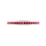 Petite Scalloped Pave Ruby Ring (0.17 CTW) Top Flat View