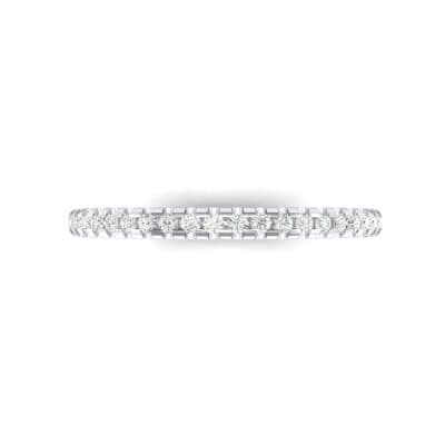 Petite Scalloped Pave Diamond Ring (0.17 CTW) Top Flat View