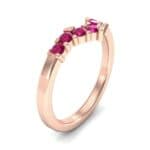 V Curve Ruby Ring (0.28 CTW) Perspective View