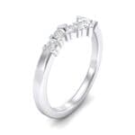 V Curve Crystal Ring (0.28 CTW) Perspective View