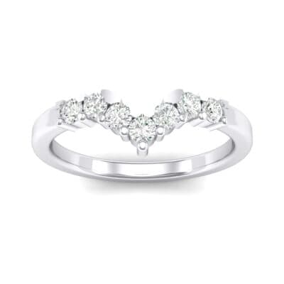 V Curve Crystal Ring (0.28 CTW) Top Dynamic View