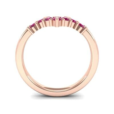V Curve Ruby Ring (0.28 CTW) Side View
