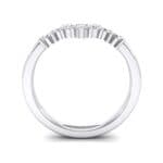 V Curve Crystal Ring (0.28 CTW) Side View