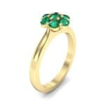 Buttercup Halo Emerald Engagement Ring (0.51 CTW) Perspective View