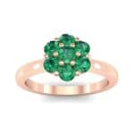 Buttercup Halo Emerald Engagement Ring (0.51 CTW) Top Dynamic View