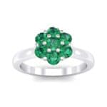 Buttercup Halo Emerald Engagement Ring (0.51 CTW) Top Dynamic View
