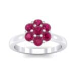 Buttercup Halo Ruby Engagement Ring (0.51 CTW) Top Dynamic View