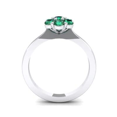 Buttercup Halo Emerald Engagement Ring (0.51 CTW) Side View