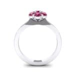 Buttercup Halo Ruby Engagement Ring (0.51 CTW) Side View